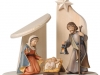 Krippenstall mit Bethlehem-Figuren (Salcher) 14cm/c - Art.: 2711a  -  € 171,30